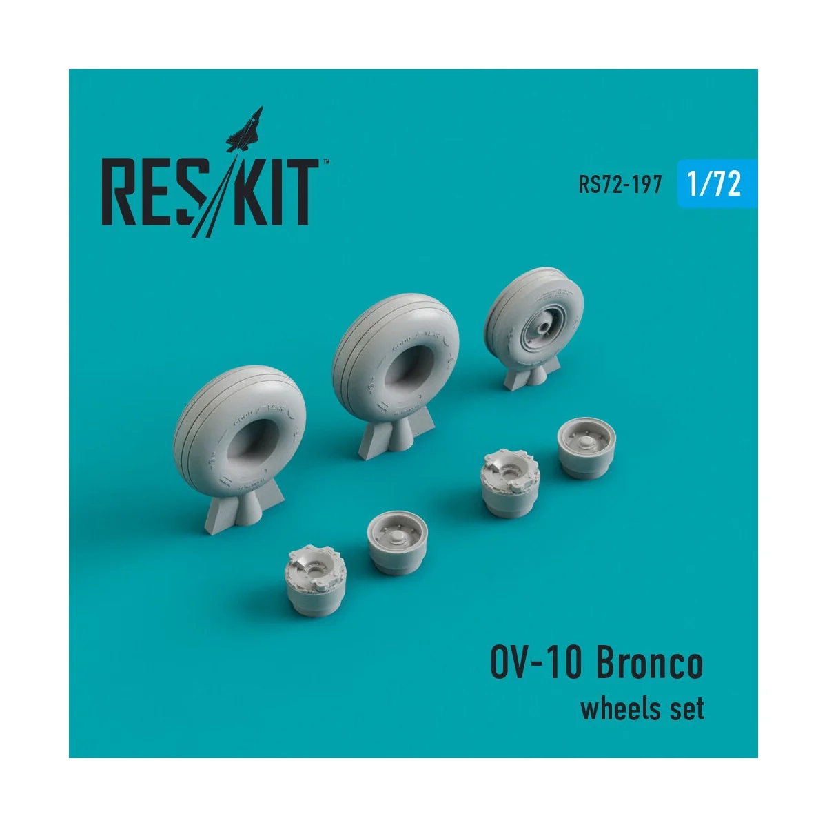 OV-10 Bronco wheels set (weighted) - ResKit Models RS72-0197