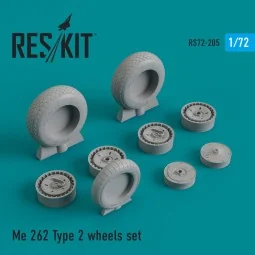 Me.262 type 2 wheels set - ResKit Models RS72-0205