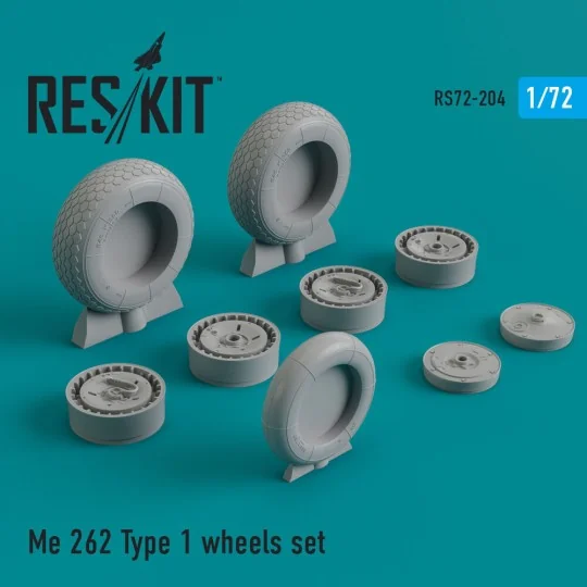 Me.262 type 1 wheels set - ResKit Models RS72-0204