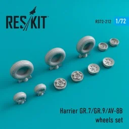 Harrier GR.7/GR.9/AV-8B wheels set, 1/72 - ResKit Models RS72-0212