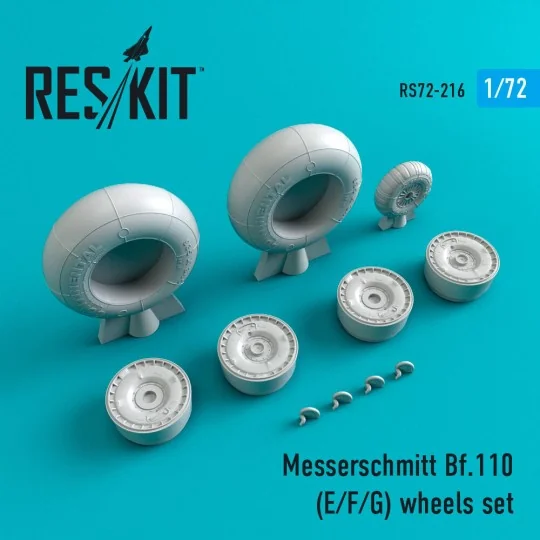 Bf.110 (E,F,G) wheels set - ResKit Models RS72-0216