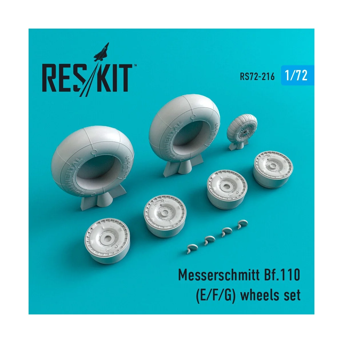 Bf.110 (E,F,G) wheels set - ResKit Models RS72-0216