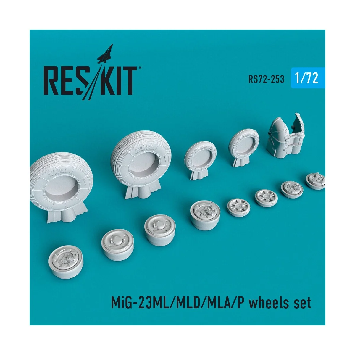 MiG-23 (ML, MLD, MLA, P) wheels set, 1/72 - ResKit Models RS72-0253