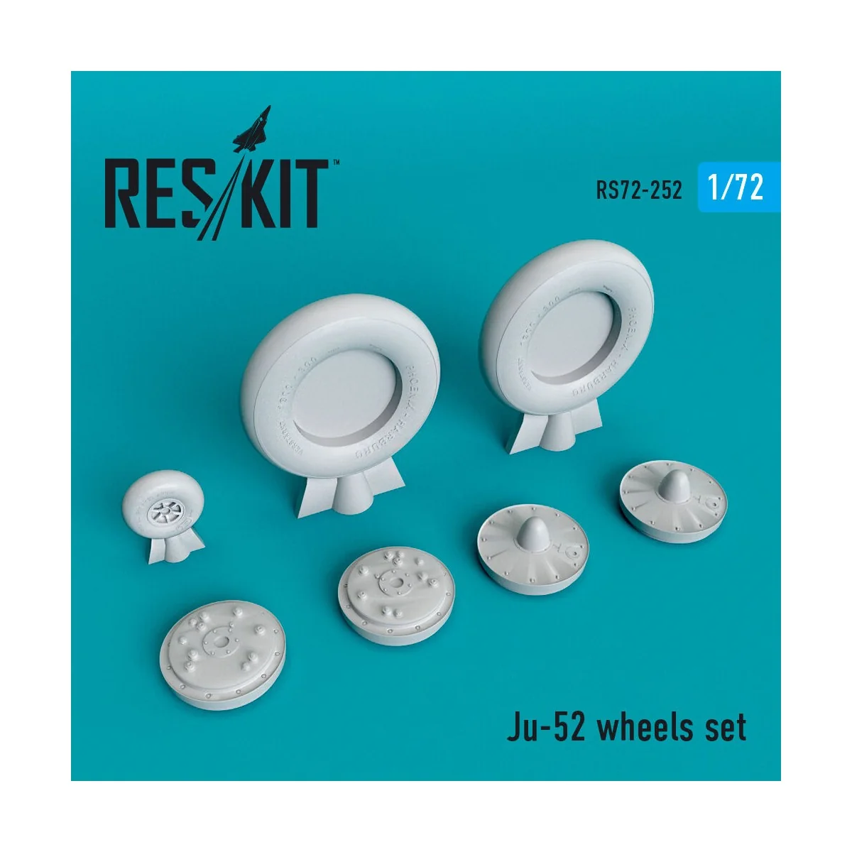 Ju-52 wheels set, 1/72 - ResKit Models RS72-0252 Ju-52 wheels set, 1/72 - ResKit Models RS72-0252