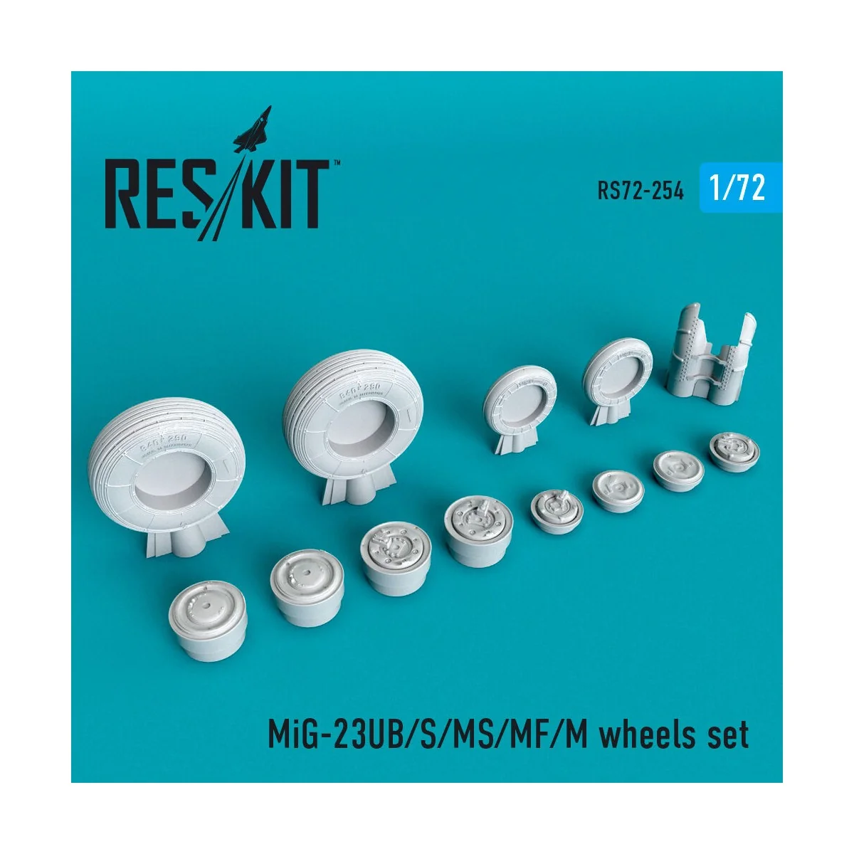 MiG-23 (UB,S,MS,MF,M) wheels set - ResKit Models RS72-0254