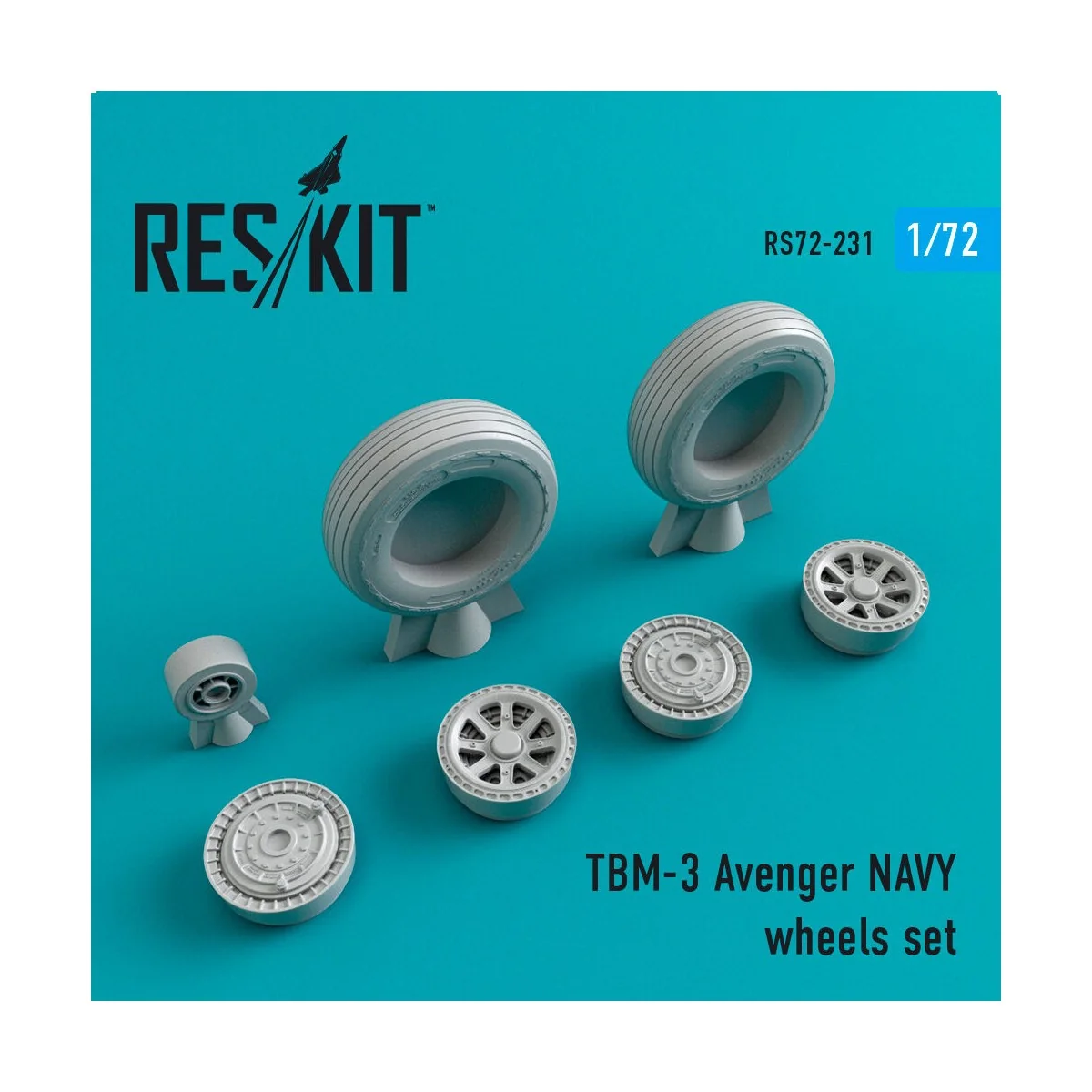 TBM-3 Avenger NAVY wheels set - ResKit Models RS72-0231