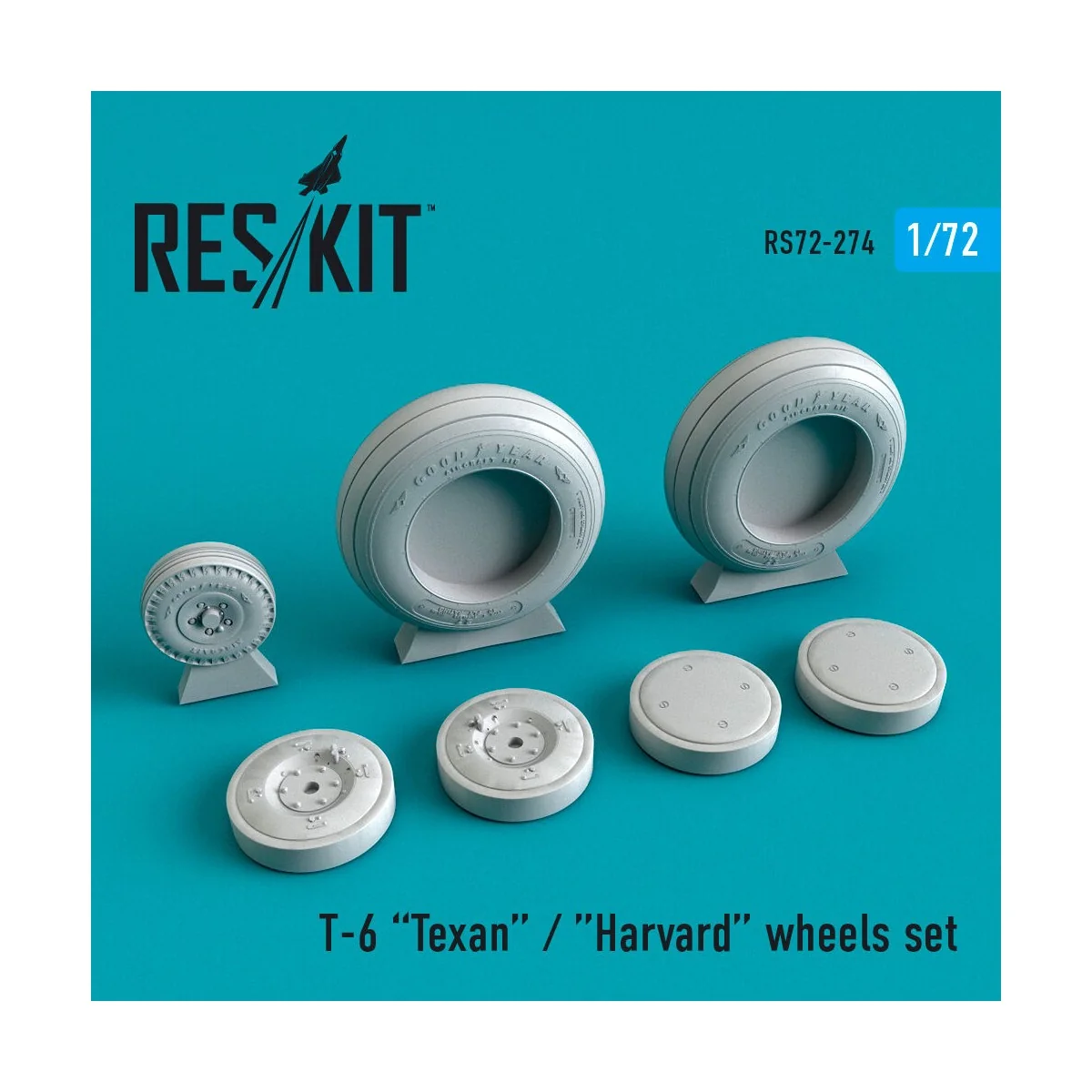 T-6 Texan wheels set - ResKit Models RS72-0274