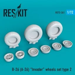 B-26 (A-26) Invader type 2 wheels set, 1/72 - ResKit Models RS72-0261