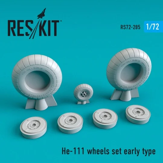 He-111 wheels set early type - ResKit Models RS72-0285