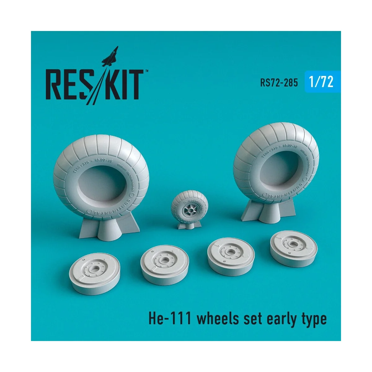 He-111 wheels set early type - ResKit Models RS72-0285