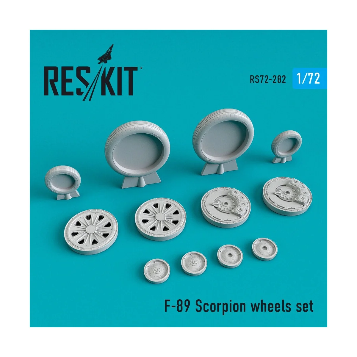 F-89 Scorpion wheels set - ResKit Models RS72-0282