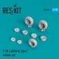 P-38 Lightning type 2 wheels set, 1/72 - ResKit Models RS72-0221