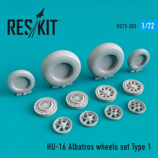 HU-16 Albatros wheels set type 1 - ResKit Models RS72-0283