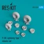 P-38 Lightning type 1 wheels set, 1/72 - ResKit Models RS72-0220