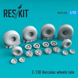 C-130 Hercules wheels set late type (weighted) - ResKit Models RS72...