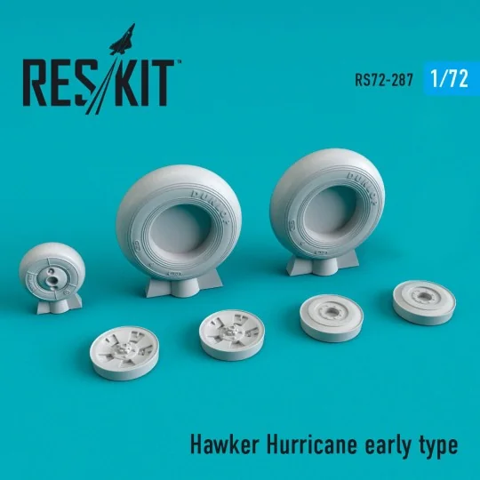 Hawker Hurricane wheels set early type (weighted), 1/72 - ResKit Mo...