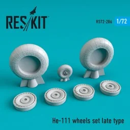 He-111 wheels set late type - ResKit Models RS72-0286