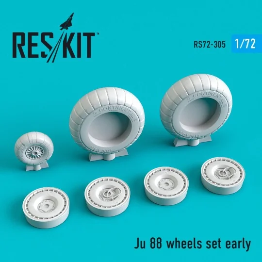 Ju-88 wheels set early type, 1/72 - ResKit Models RS72-0305