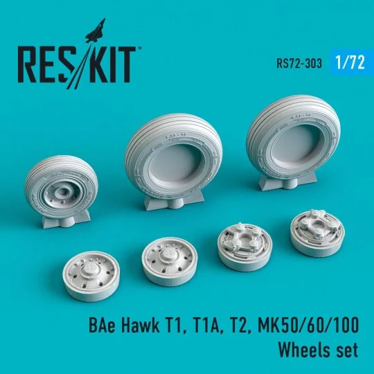 BAe Hawk T1, T1A, T2, MK50/60/100 wheels set - ResKit Models RS72-0303