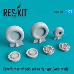 Eurofighter wheels set early type (weighted) - ResKit Models RS72-0312