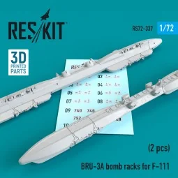 BRU-3A bomb racks for F-111 (2 pcs) (3D Printed) - ResKit Models RS...