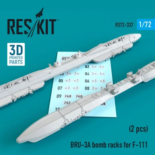 BRU-3A bomb racks for F-111 (2 pcs) (3D Printed), 1/72 - ResKit Mod... BRU-3A bomb racks for F-111 (2 pcs) (3D Printed), 1/72 - ResKit Mod...