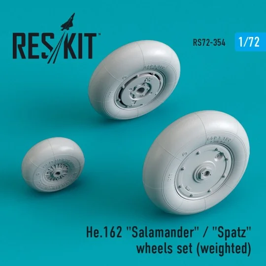 He.162 Salamander / Spatz wheels set (weighted) - ResKit Models RS7...