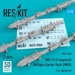 BRU-41/A Improved Multiple Ejector Rack (IMER) (3 pcs) (F/A-18A/B/C...