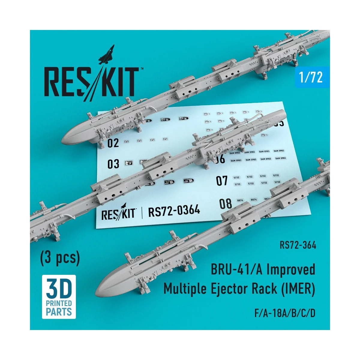BRU-41/A Improved Multiple Ejector Rack (IMER) (3 pcs) (F/A-18A/B/C...