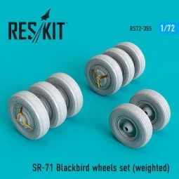 SR-71 Blackbird wheels set (weighted), 1/72 - ResKit Models RS72-0355