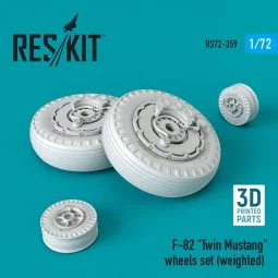 F-82 Twin Mustang (weighted) wheels set, 1/72 - ResKit Models RS72-...