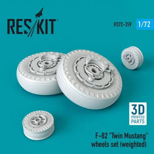 F-82 Twin Mustang (weighted) wheels set - ResKit Models RS72-0359