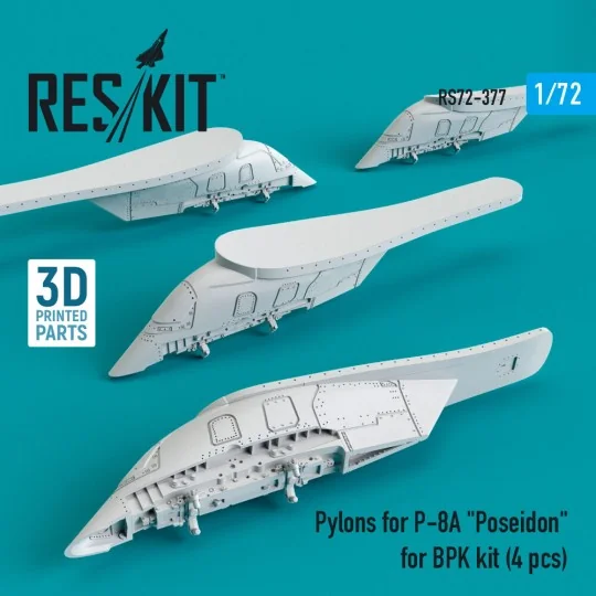 Pylons for P-8A Poseidon for BPK kit (4 pcs) (3D Printed), 1/72 - R...