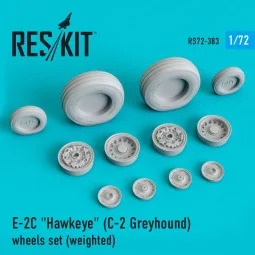 E-2C Hawkeye (C-2 Greyhound) wheels set (weighted) - ResKit Models ...