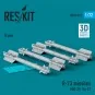 R-73 missiles (4 pcs) (MiG-29, Su-27) (3D Printed), 1/72 - ResKit M...