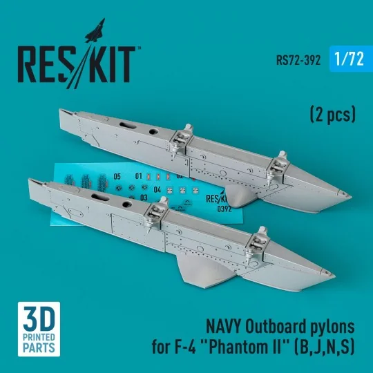 NAVY Outboard pylons for F-4 Phantom II (B, J, N, S) (2 pcs) (3D Pr... NAVY Outboard pylons for F-4 Phantom II (B, J, N, S) (2 pcs) (3D Pr...
