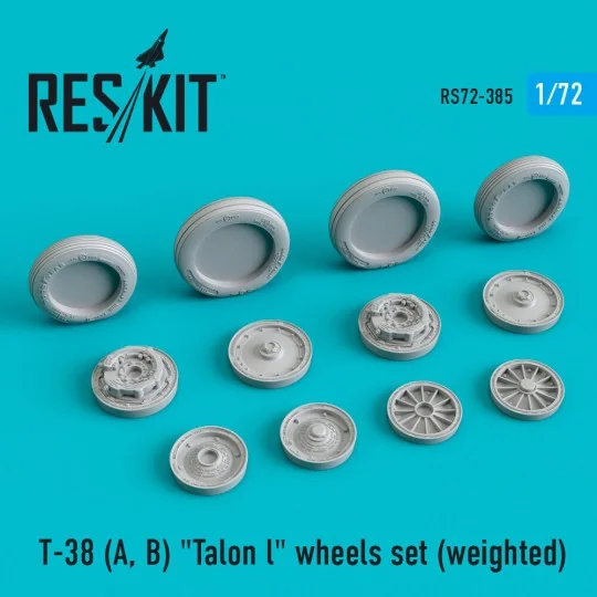 T-38 (A, B) Talon l wheels set (weighted), 1/72 - ResKit Models RS7... T-38 (A, B) Talon l wheels set (weighted), 1/72 - ResKit Models RS7...