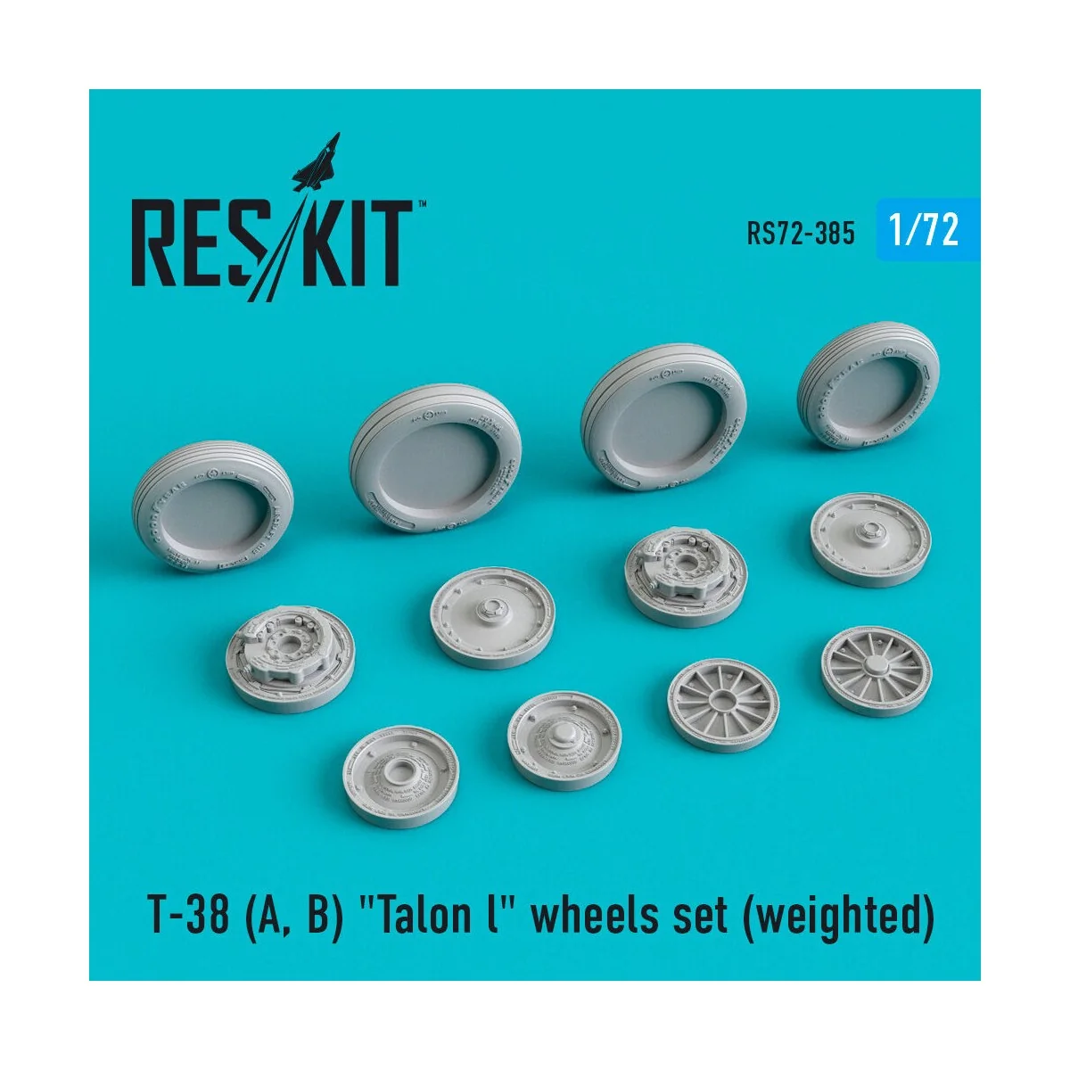 T-38 (A, B) Talon l wheels set (weighted), 1/72 - ResKit Models RS7... T-38 (A, B) Talon l wheels set (weighted), 1/72 - ResKit Models RS7...