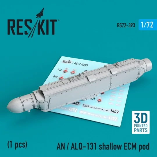 AN / ALQ-131 shallow ECM pod (3D Printed) (A-7, A-10, F-4, F-16, F-... AN / ALQ-131 shallow ECM pod (3D Printed) (A-7, A-10, F-4, F-16, F-...