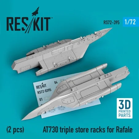 AT730 triple store racks for Rafale (2 pcs) (3D Printed), 1/72 - Re...
