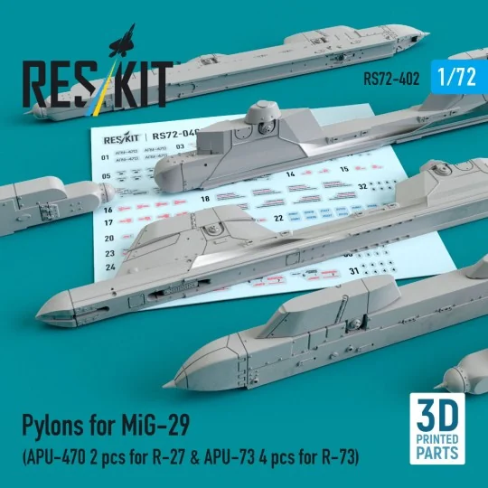 Pylons for MiG-29 (APU-470 2 pcs for R-27 & APU-73 4 pcs for R-73) ...