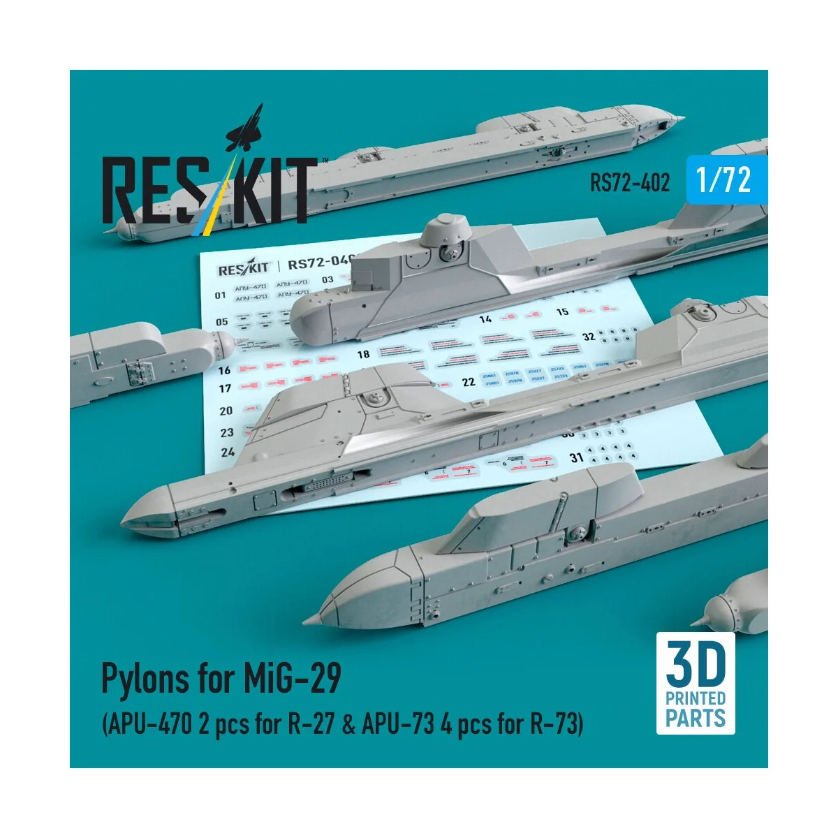 Pylons for MiG-29 (APU-470 2 pcs for R-27 & APU-73 4 pcs for R-73) ...