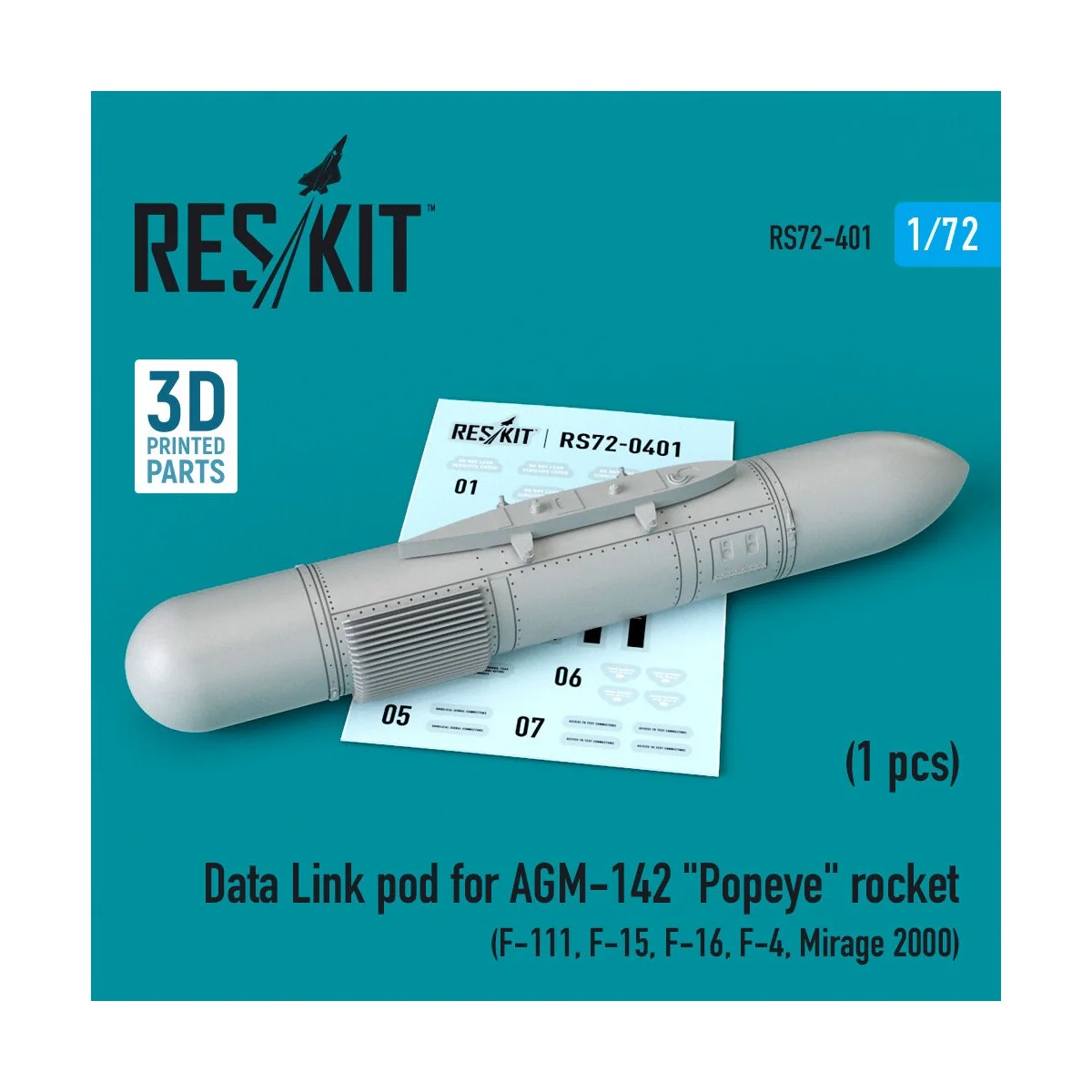 Data Link pod for AGM-142 Popeye rocket (F-15, F-16, F-4, Mirage 20...