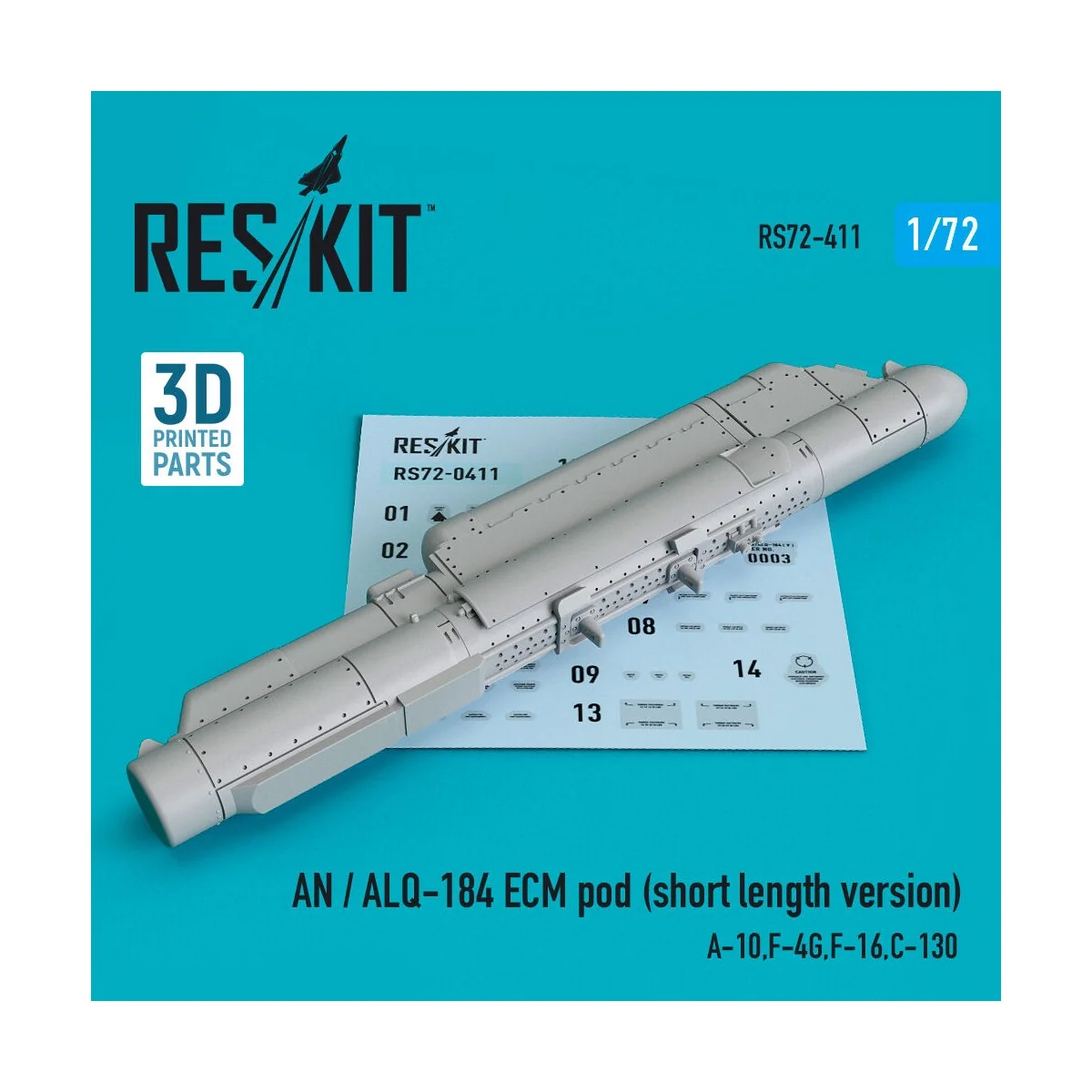 AN / ALQ-184 ECM pod (short length version) (A-10, F-4G, F-16, C-13... AN / ALQ-184 ECM pod (short length version) (A-10, F-4G, F-16, C-13...