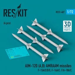 AIM-120 (A, B) AMRAAM missiles (4 pcs) (F-15A/C/D/E, F-16A/C, F/A-1...