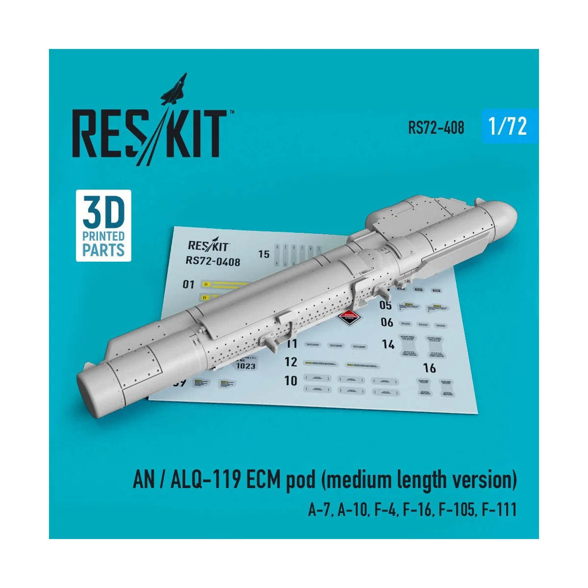 AN / ALQ-119 ECMpod (medium length version) (A-7, A-10, F-4, F-16, ...