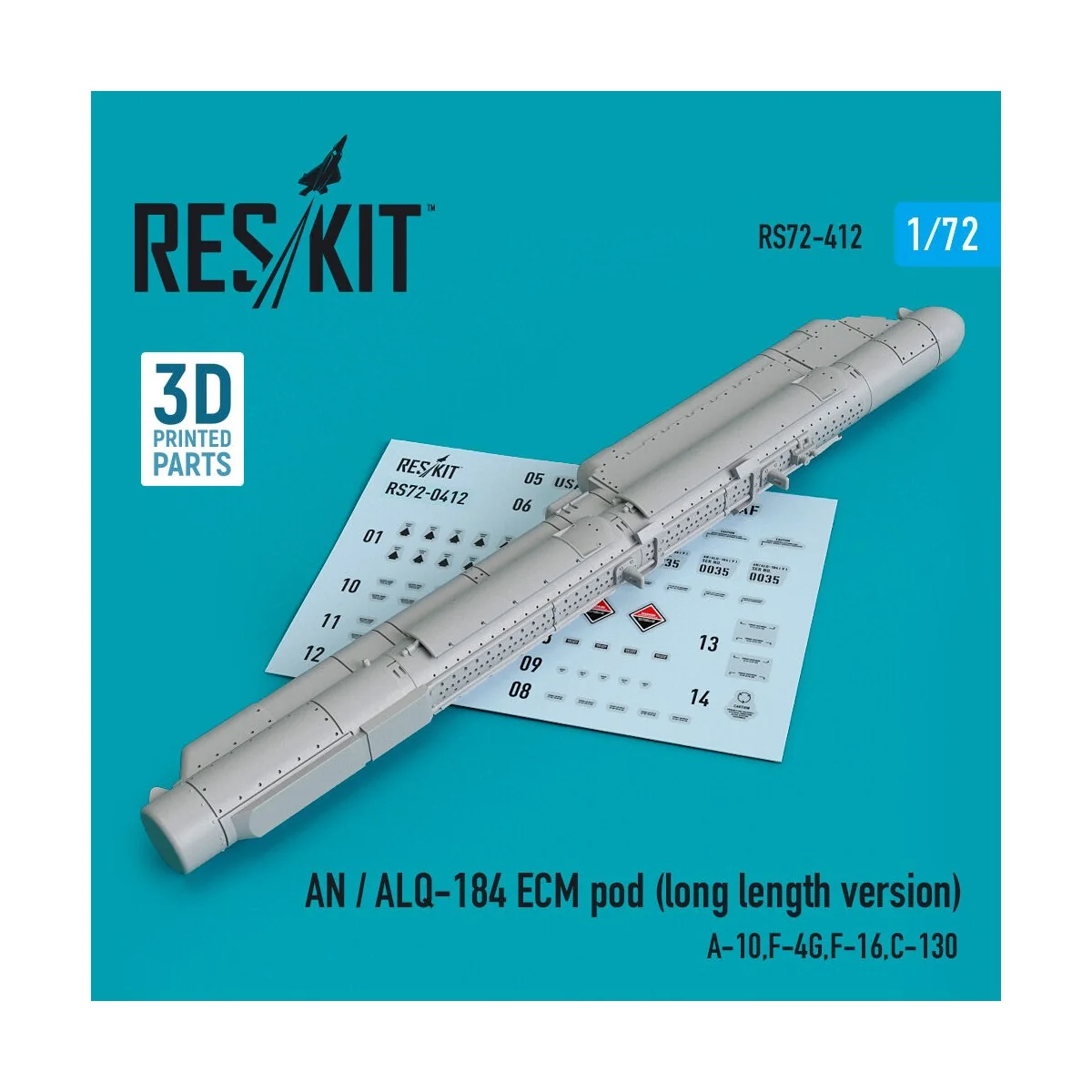 AN / ALQ-184 ECM pod (long length version) (A-10,F-4G,F-16,C-130) (...