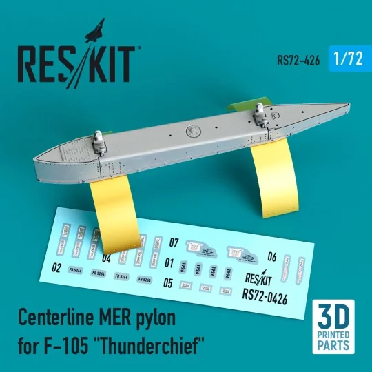 Centerline MER pylon for F-105 Thunderchief (3D Printed) - ResKit M...