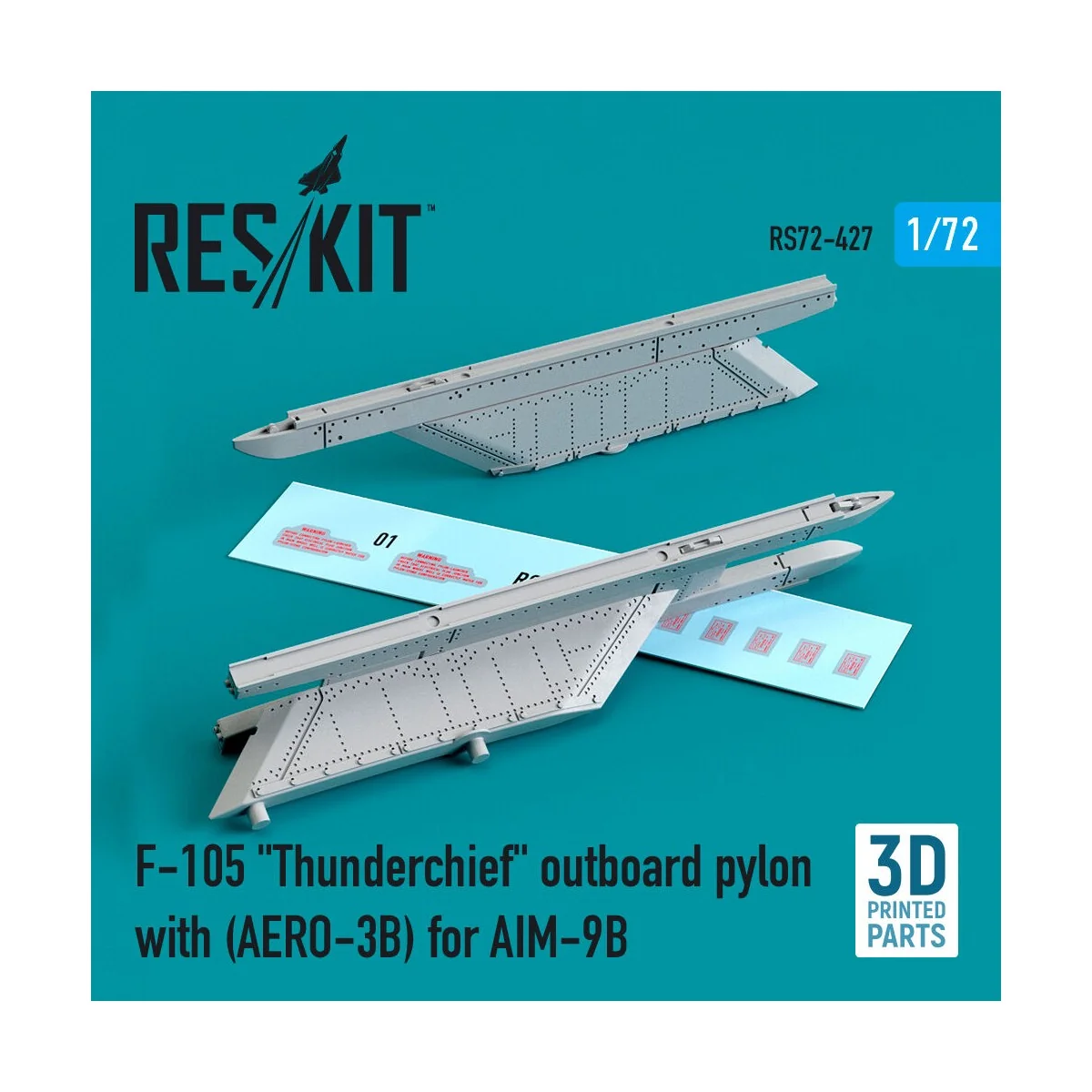 F-105 Thunderchief outboard pylon (AERO-3B) for AIM-9B (3D Printed)...