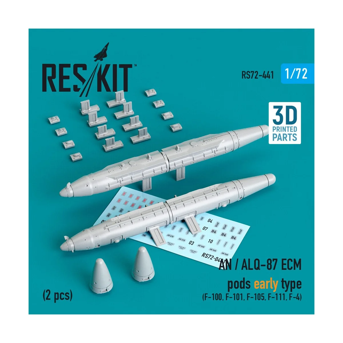 AN / ALQ-87 ECM pods early type (2 pcs) (F-100, F-101, F-105, F-111...